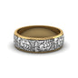 Engraved Mens Wedding Band Fascinating Diamonds