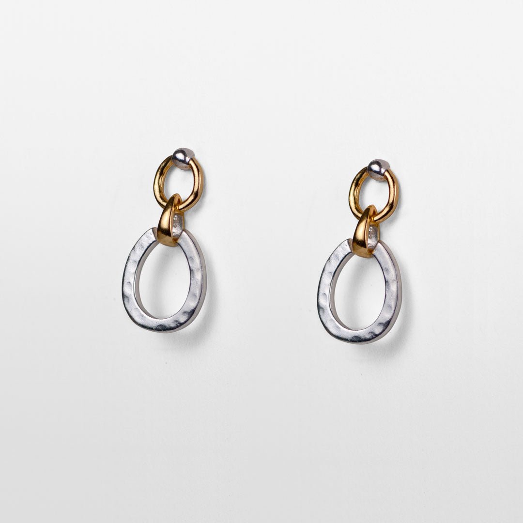 Equinox - Equestrian Horseshoe Earring Two Tone Urban-Equestrian