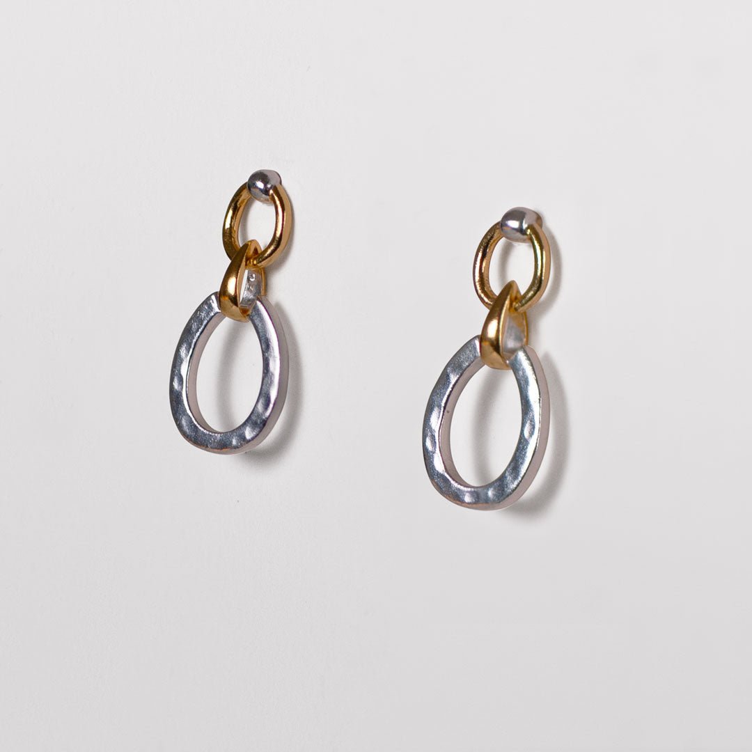 Equinox - Equestrian Horseshoe Earring Two Tone Urban-Equestrian