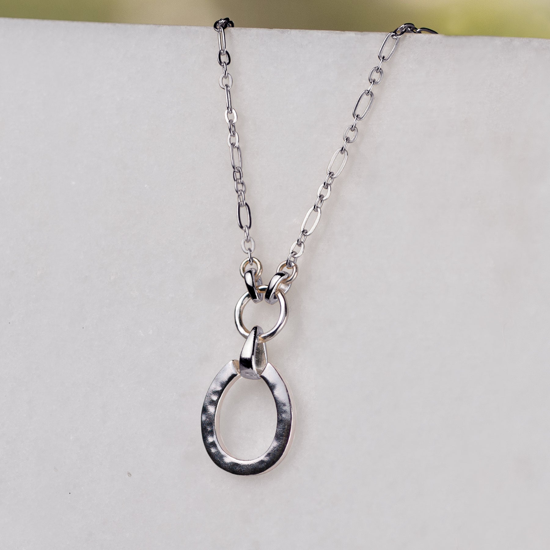 Equinox- Equestrian Horseshoe Necklace in Silver Urban-Equestrian