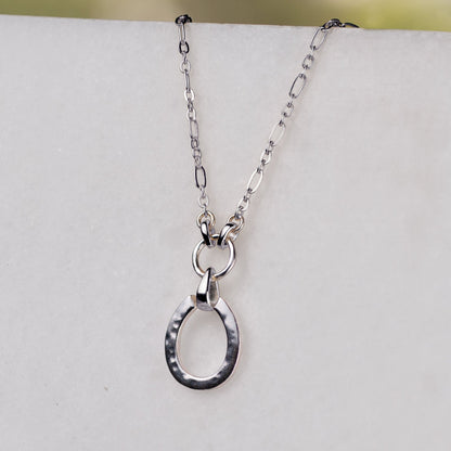 Equinox- Equestrian Horseshoe Necklace in Silver Urban-Equestrian