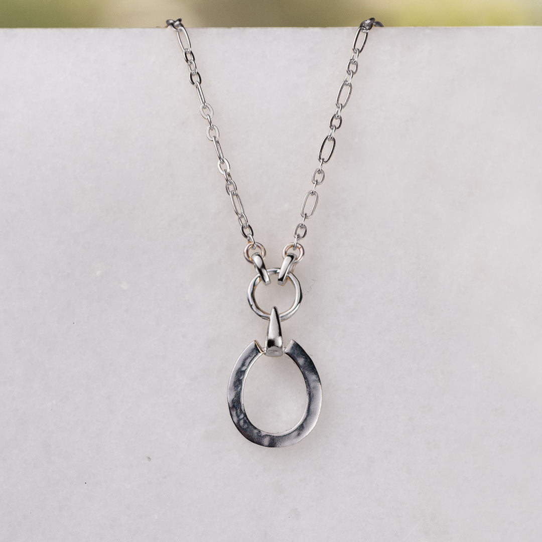 Equinox- Equestrian Horseshoe Necklace in Silver Urban-Equestrian