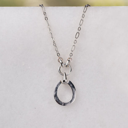Equinox- Equestrian Horseshoe Necklace in Silver Urban-Equestrian