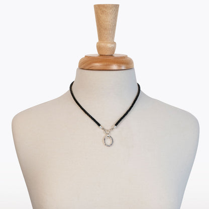 Equinox - Leather & Silver Equestrian Horseshoe Necklace Urban-Equestrian