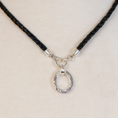 Equinox - Leather & Silver Equestrian Horseshoe Necklace Urban-Equestrian