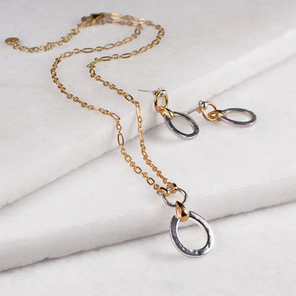 Equinox - Two Tone Equestrian Horseshoe Necklace Urban-Equestrian