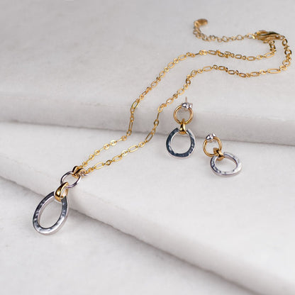 Equinox - Two Tone Equestrian Horseshoe Necklace Urban-Equestrian