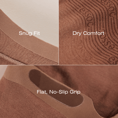 Unisex Cotton No Show Socks | Toffee Tan essoc