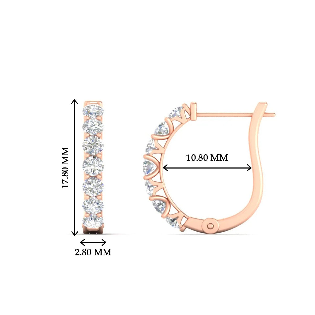 Modern Huggie Hoop Earrings Fascinating Diamonds