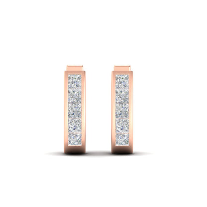 Channel Set Huggie Hoop Earring Fascinating Diamonds