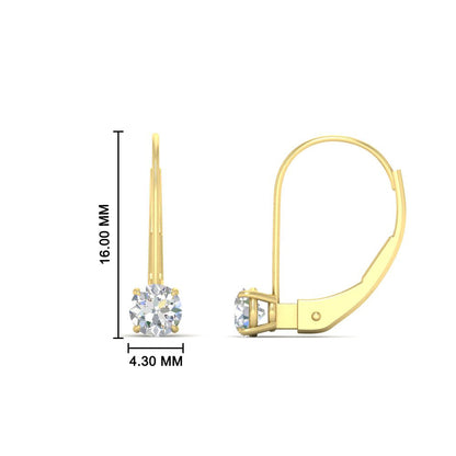 Small Round Diamond Studs Lever Back Earring Fascinating Diamonds