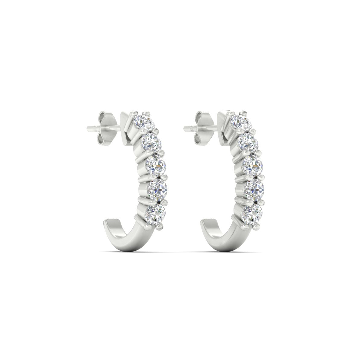 Half Huggie Hoop Earring Fascinating Diamonds
