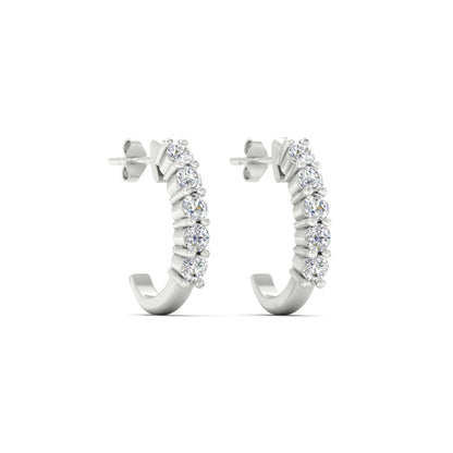Half Huggie Hoop Earring Fascinating Diamonds
