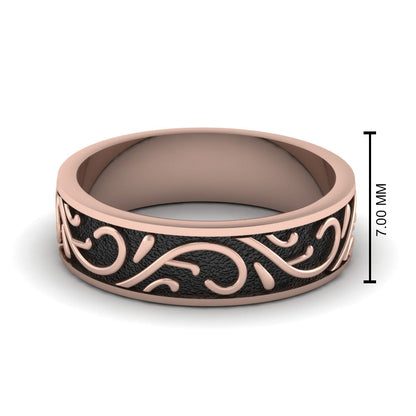Exquisite Design Mens Band Fascinating Diamonds
