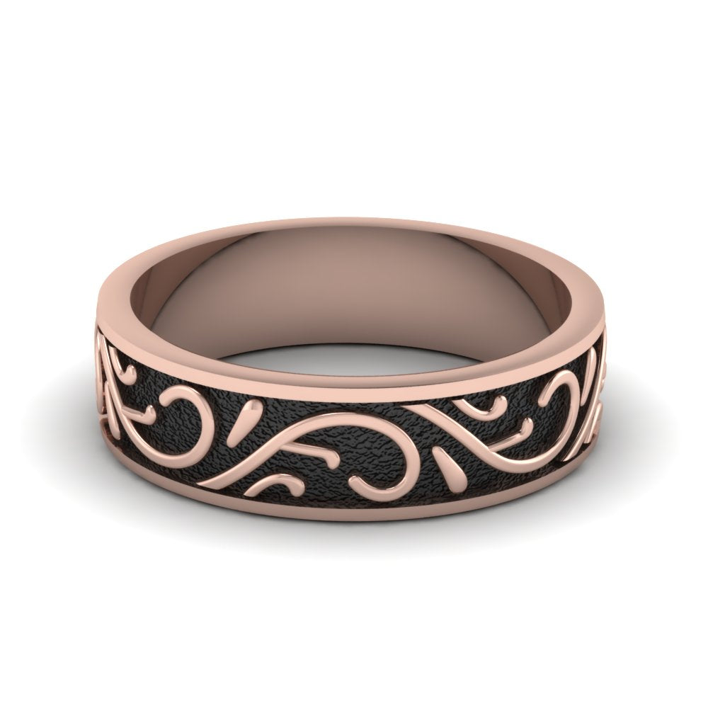 Exquisite Design Mens Band Fascinating Diamonds