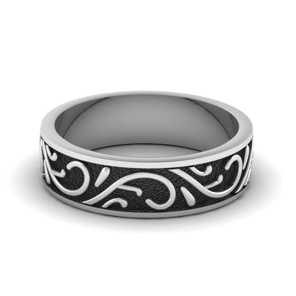 Exquisite Design Mens Band Fascinating Diamonds