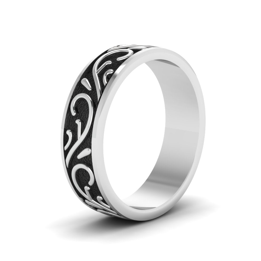 Exquisite Design Mens Band Fascinating Diamonds