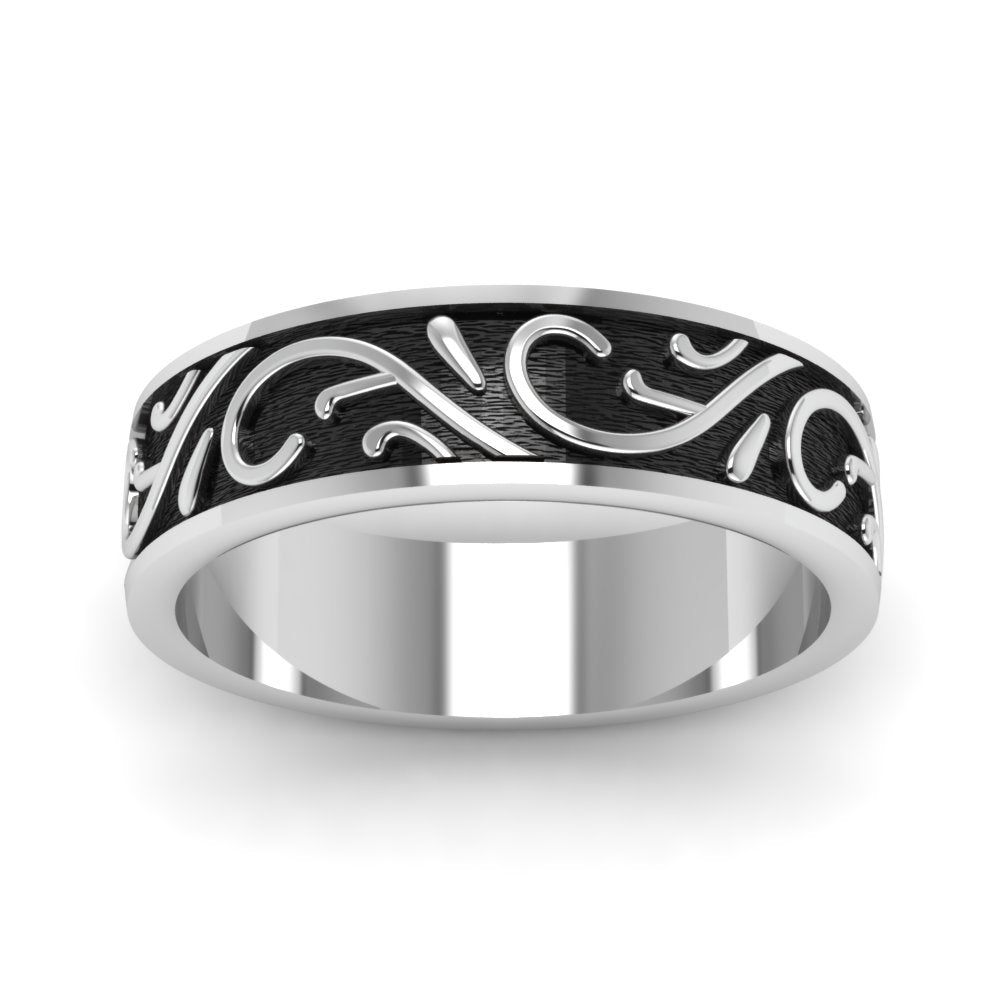 Exquisite Design Mens Band Fascinating Diamonds