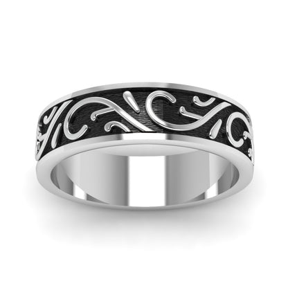 Exquisite Design Mens Band Fascinating Diamonds