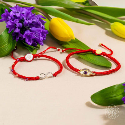 Eye of Spiritual Protection - Four-Strand Red String Bracelet Conscious Items