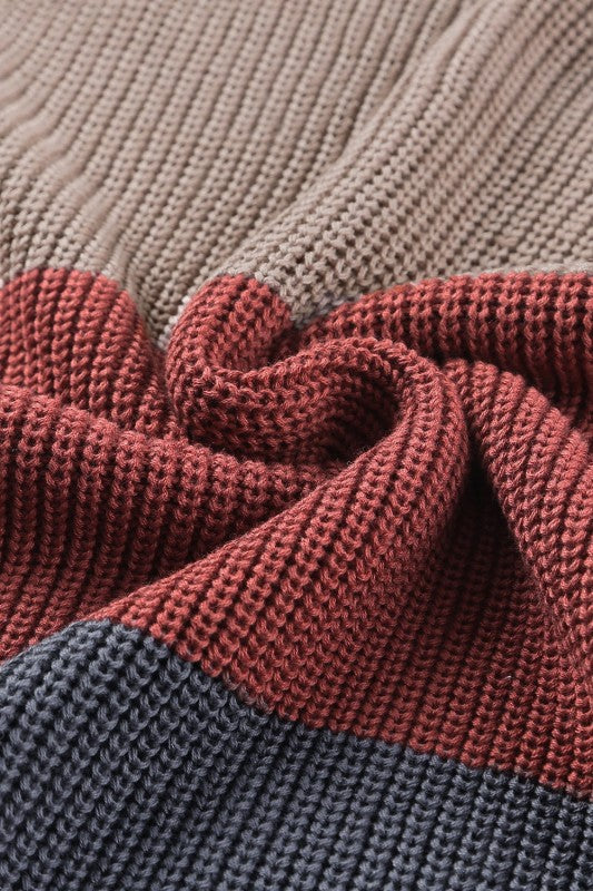 Colorblock Stripe Round Neck Pullover Sweater Shop Style & More | Fresh Looks, Everyday Deals & Free Shipping