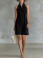 Women’s Sleeveless Button-Up Collar Shirt Dress FitiqueFit