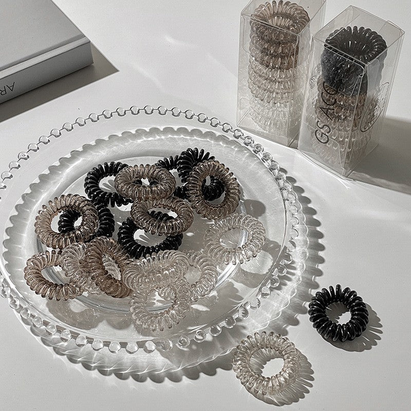 9 Pcs Spiral Hair Ties No Crease, Coil Hair Ties, Phone Cord Hair Ties, Women Ponytail Holder Elastics NovaCart