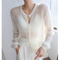 Women’s Mohair Crochet Knit Cardigan FitiqueFit