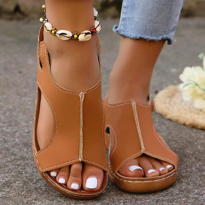 Women’s Summer Wedges – Elastic-Band Fish-Mouth Casual Sandals FitiqueFit