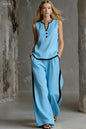 Women's Minimalist Sleeveless Two-Piece Set FitiqueFit