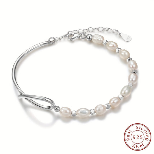 100% Real 925 Sterling Silver Bracelet for Women Bangle Elegant Decor Bracelet for Wedding NovaCart