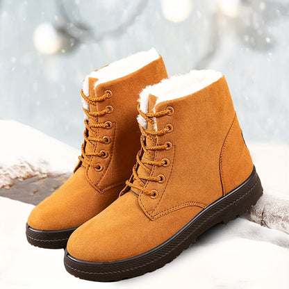 Women'S Winter Boots - Slip-Resistant PU Sole, Lace-Up Closure, Cushioned Insole - Cold Weather Boots for Everyday & Formal Outfits - Extended Sizes Up to US Women'S 44 (EU 43) - Boots for Winter Adventures, Y Terrain Footwea NovaCart