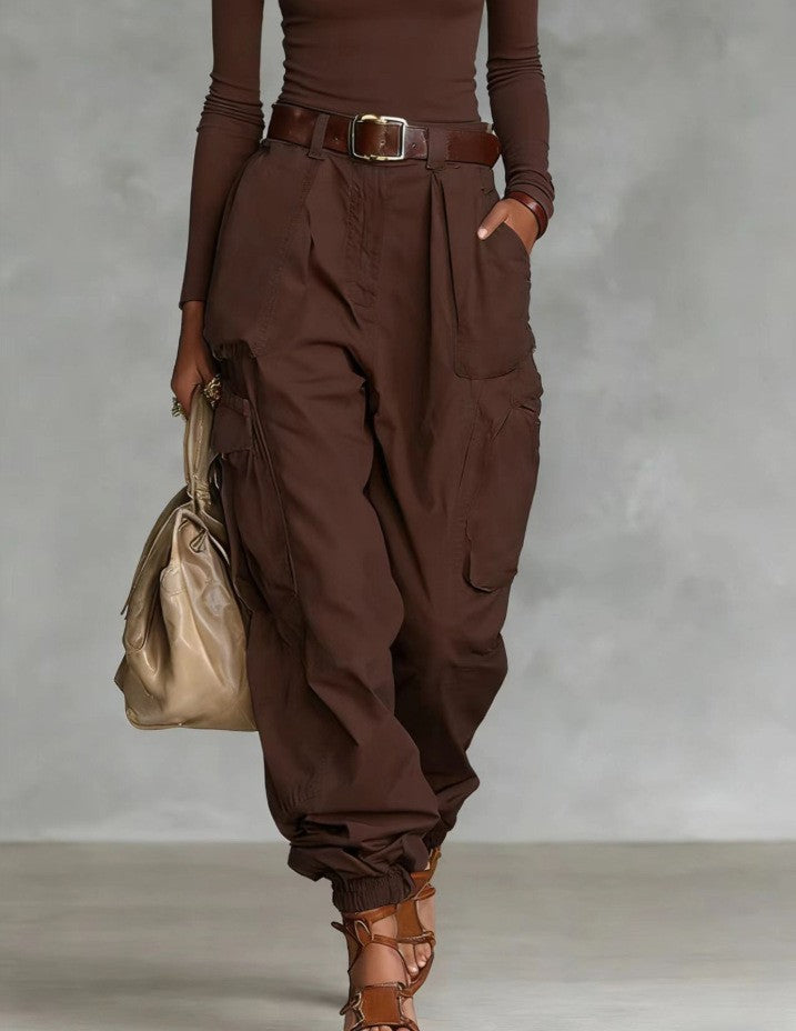 Women’s High-Waist Loose Fit Wide-Leg Casual Trousers FitiqueFit
