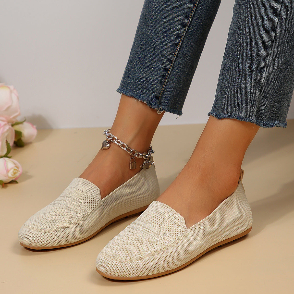 Women’s Handmade Gommino Driving Shoes – Solid‑Color Casual Flats FitiqueFit