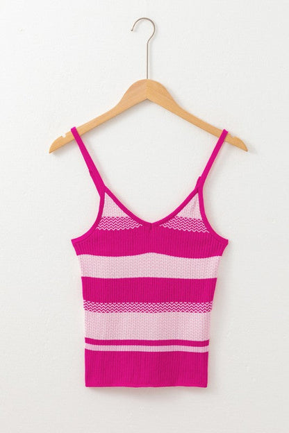 Stripe Spaghetti Strap V-Neck Tank Top Shop Style & More | Fresh Looks, Everyday Deals & Free Shipping