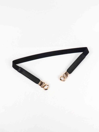 ElegantStyle Zinc Alloy Buckle Elastic PU Belt – Versatile and Stylish Accessory See size chart under “more details” The Fashion Celestial