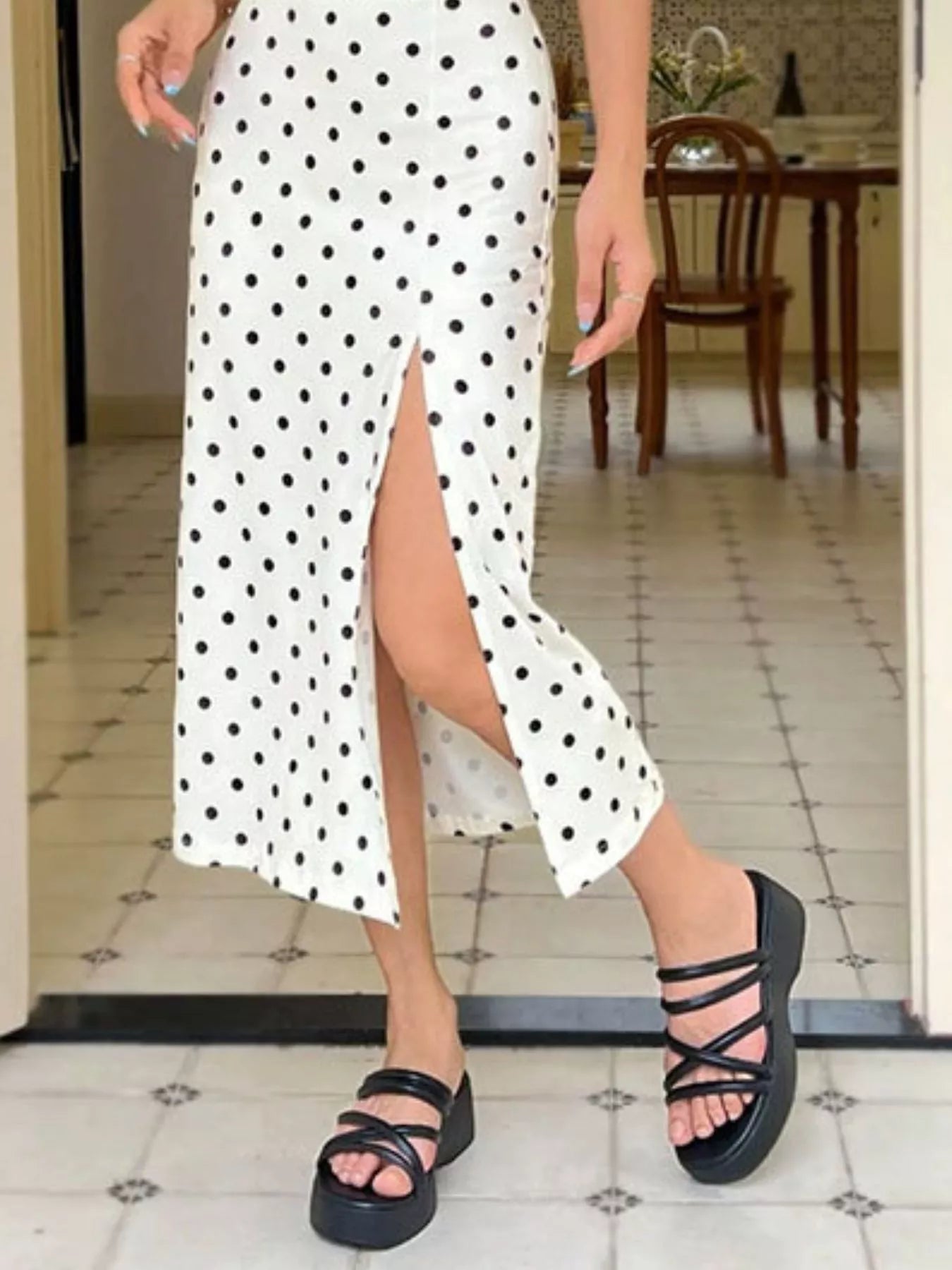 Slit Spaghetti Strap Midi Dress New Era Fashion LLc