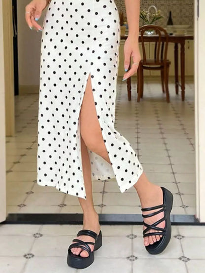 Slit Spaghetti Strap Midi Dress New Era Fashion LLc