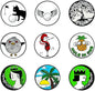 Lot of 10 Golf Ball Markers Assorted Patterns - Soft Enamel Technique