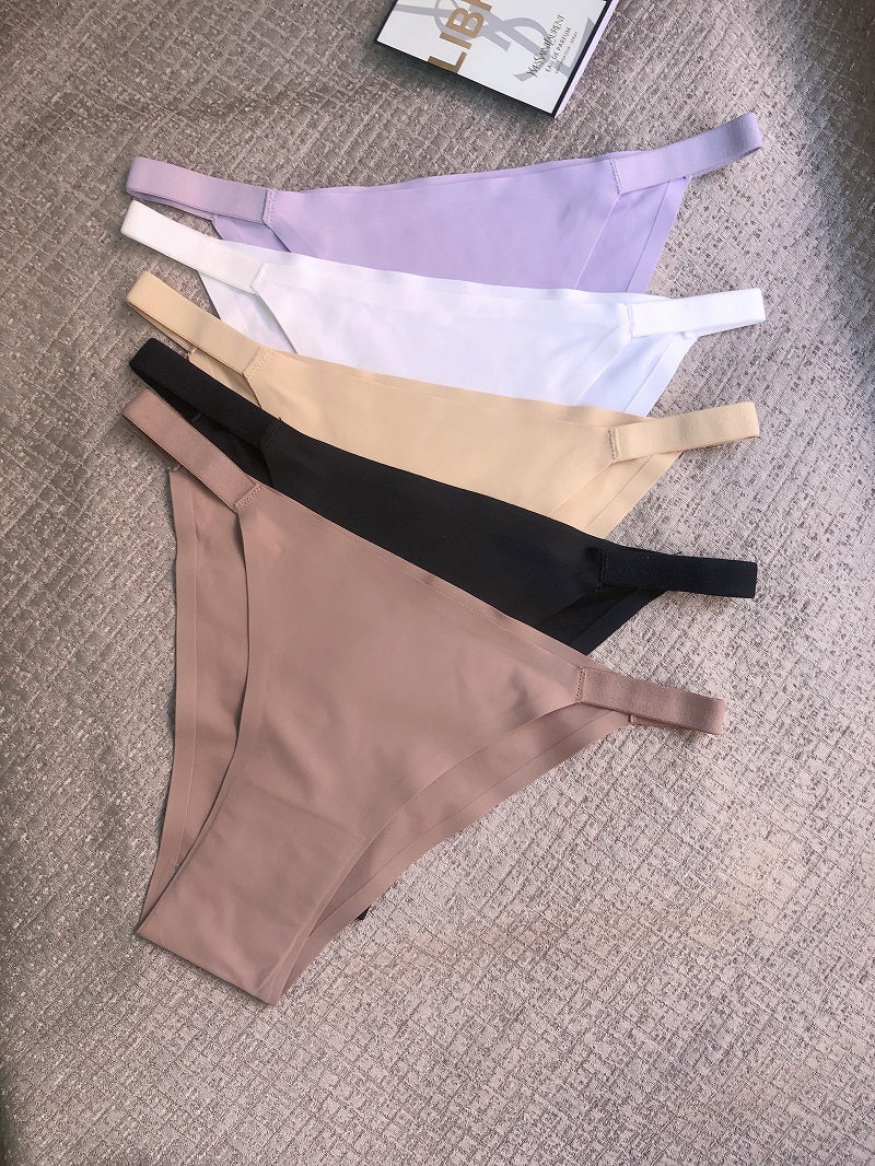 5pcs Women's Low-Rise Bikini Underwear - Solid Color Full Coverage Triangle Briefs with Low-Rider Waistband, Non-Sheer Sexy Panties for Gym, Yoga, Casual Attire (Multicolor Pack) NovaCart