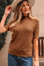 Fish Scale Textured Knit Short Sleeve Sweater Shop Style & More | Fresh Looks, Everyday Deals & Free Shipping