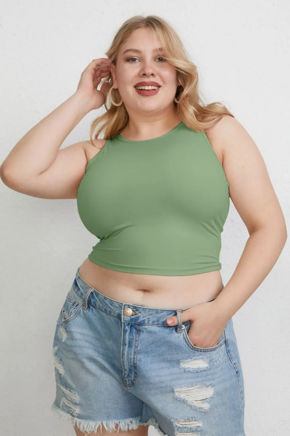 Basic Bae Full Size Round Neck Slim Tank New Era Fashion LLc