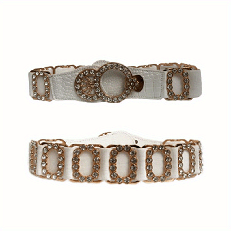 Women's Waist Belt Stretch Belt Women's Loose Elastic Belt Rhinestone Belt For Women NovaCart