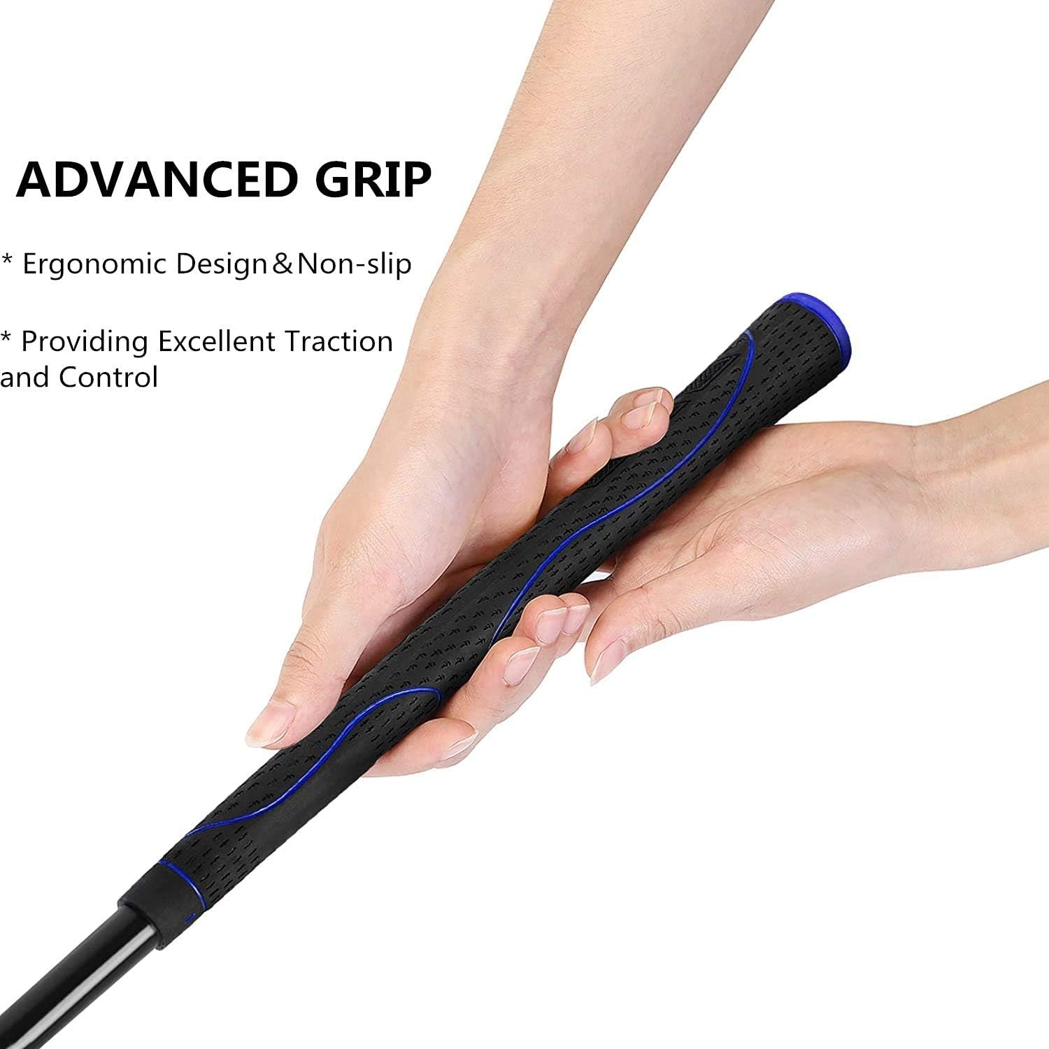 Golf Swing Trainer Aid 48"/40" Warm-Up Stick for Strength Flexibility Tempo Training Golf Practice Aid with Weighted Head Swing Corrector for Men Women