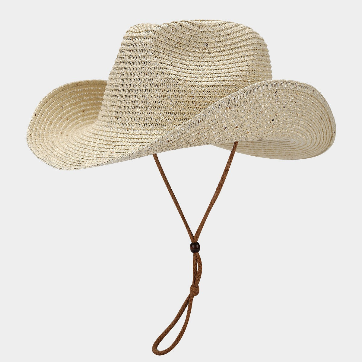 Women's Panama Straw Woven Sun Hat – Windproof Sequin Detail Beach Hat FitiqueFit
