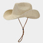 Women's Panama Straw Woven Sun Hat – Windproof Sequin Detail Beach Hat FitiqueFit