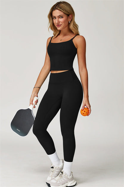 The Agile Crop Top Leggings 2-Piece Set Fitglutes Activewear Gymwear Sportswear & Workout Clothes