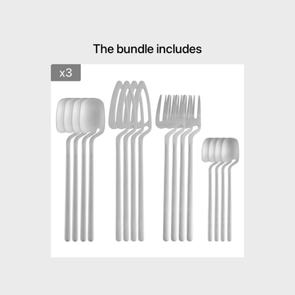 16pcs/24pcs Cutlery Set - Reusable Stainless Steel Dinnerware Set With Long Handle - Tableware Eating Utensils Set - Kitchen Supplies - For Family & Friends - Perfect for Everyday Use & Picnics NovaCart