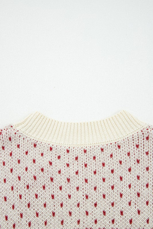 Dotted Colorblock Lantern Sleeve Sweater Shop Style & More | Fresh Looks, Everyday Deals & Free Shipping