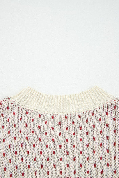 Dotted Colorblock Lantern Sleeve Sweater Shop Style & More | Fresh Looks, Everyday Deals & Free Shipping